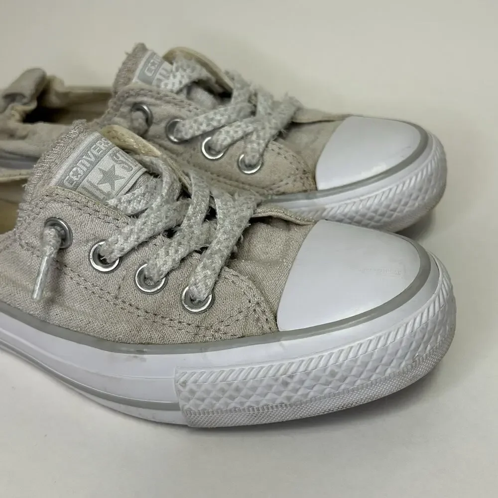 Converse All Star Shoreline Shoes Womens Size 7 Gray Slip On Canvas Low Top - Picture 2 of 15